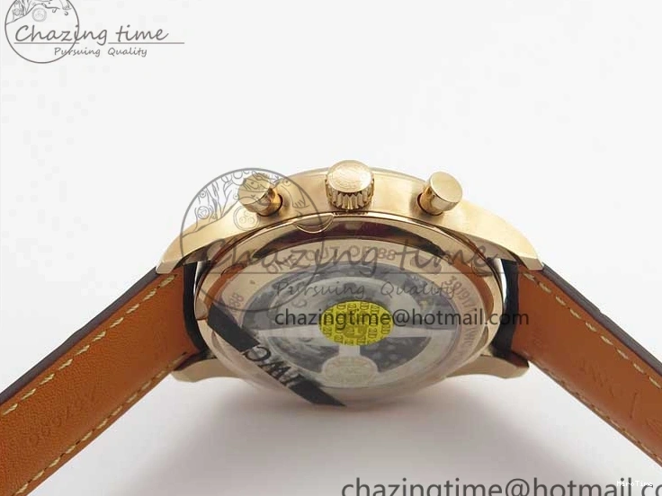 MIROTIME 0108 Portugieser Chrono  42 IW390406 RG ZF 1:1 Best Edition Blue Dial on Brown Leather Strap A Durable 7129